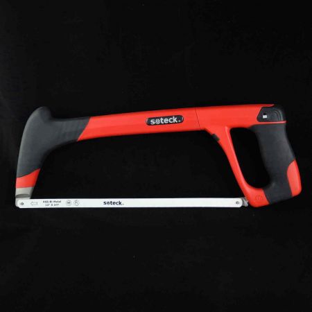 Hacksaw frame with HSS bimetal blade